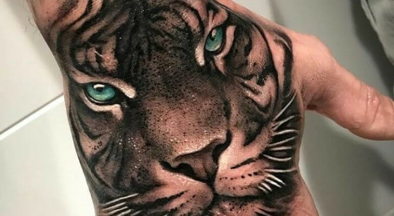 15+ Cool Hand Tattoos – Tiger Tattoo Designs
