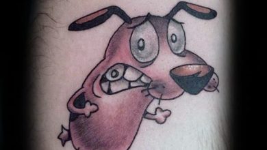 20 Cartoon Tattoo Designs – Courage The Cowardly Dog Tattoo Ideas