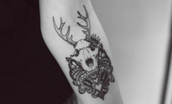14 Stag Skull Tattoo Ideas and Designs