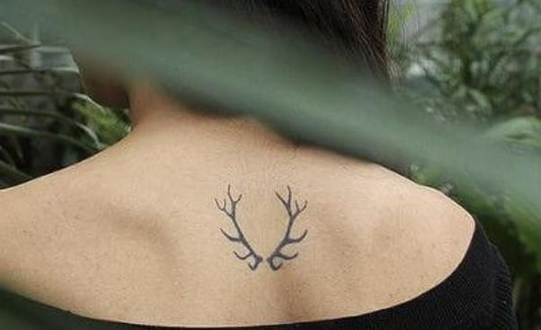 12+ Small Deer Antler Tattoo Designs