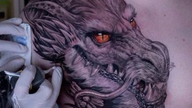 26 Traditional Dragon Head Tattoo Designs
