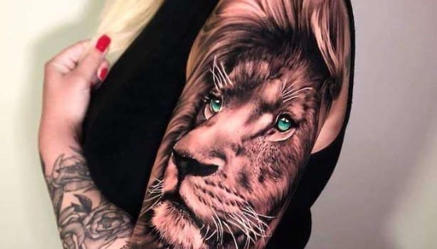 12+ Realistic Lion Eyes Tattoo Designs