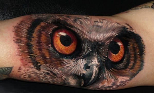 14+ Best Owl Face Tattoo Ideas