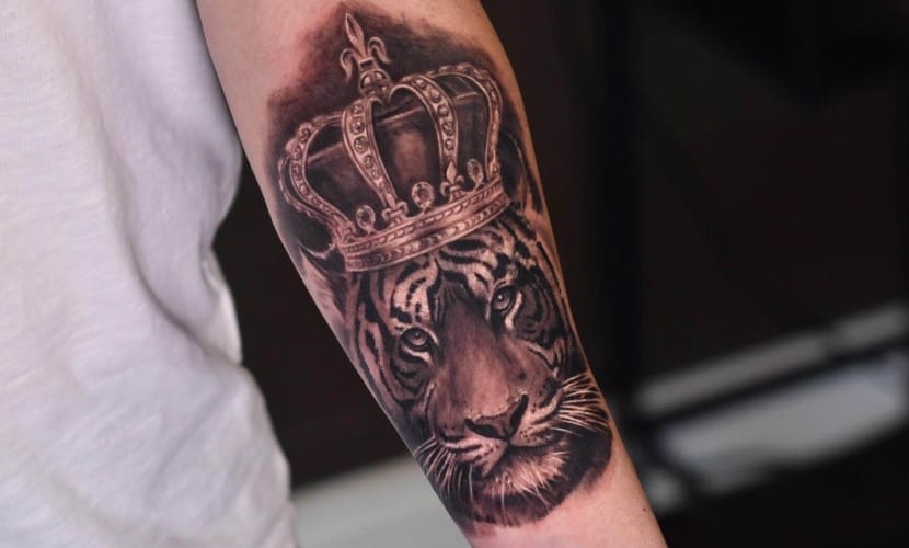 10+ Best Tiger With Crown Tattoo Designs