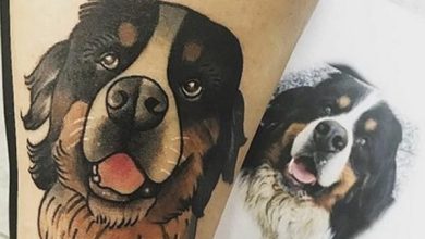 14 Amazing Tattoo Ideas For Bernese Mountain Dog Lovers